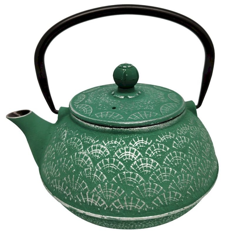 Teiera in ghisa, con infusore per foglie sciolte, bollore per tè piano cottura sicuro rivesto con interno smaltato, 20oz/600ML grigio  15