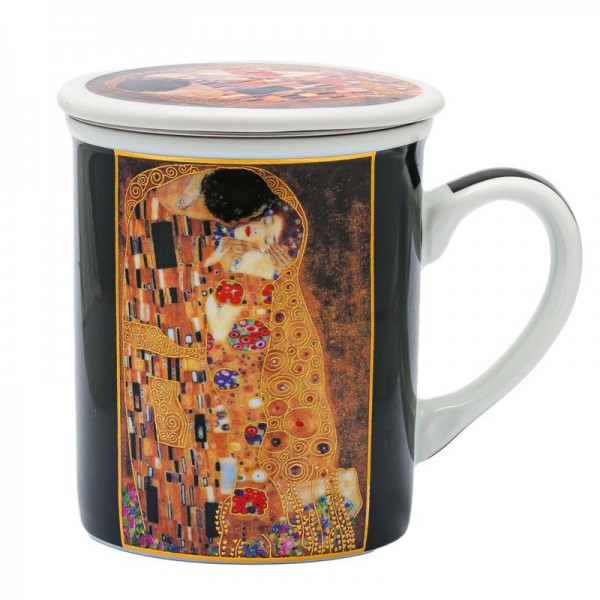 Tazza in porcellana bacio Klimt con filtro