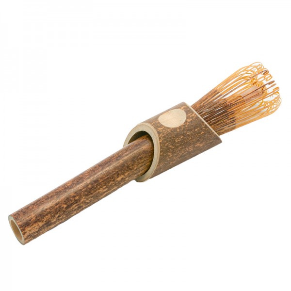 Frullino Chasen In Bambù Nero Per Matcha | 80 Setole, Altezza 10,5 Cm | Utensile Tradizionale Giapponese Per Cerimonia Del Tè