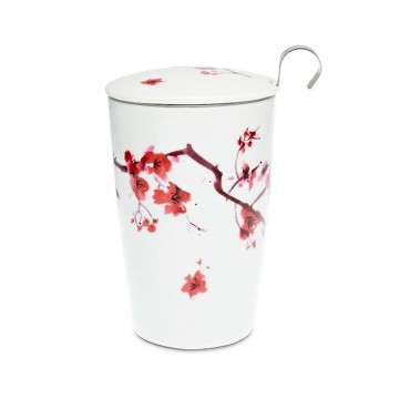 Cherry porcelain cup